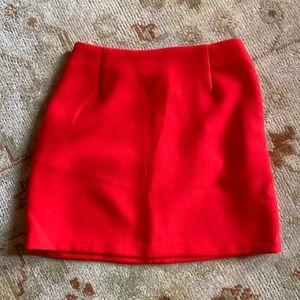 Red mini skirt